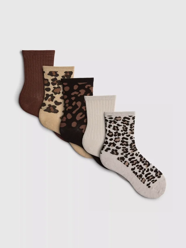 5er-Pack Crew-Socken mit Tiermuster 5er-Pack Crew-Socken mit Tiermuster