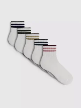 5er-Pack farbige gestreifte Socken
