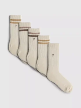 5er-Pack gerippte Sportsocken