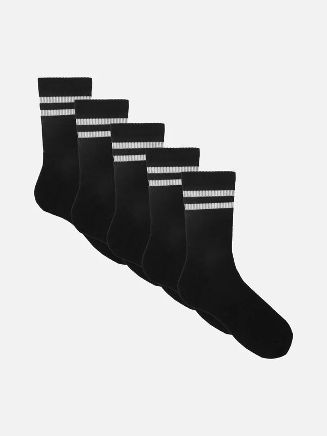 5er-Pack gestreifte Crew-Socken 5er-Pack gestreifte Crew-Socken