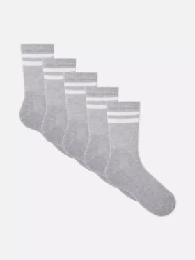 5er-Pack gestreifte Sportsocken