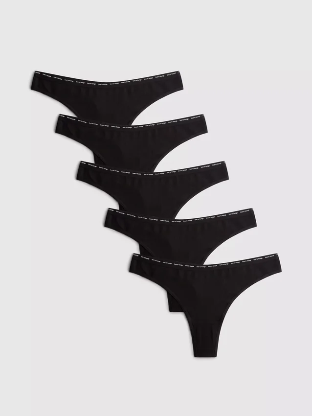 5er-Pack „Love to Lounge“ Tangas aus baumwollreichem Stoff 5er-Pack „Love to Lounge“ Tangas aus baumwollreichem Stoff