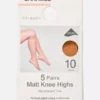 5er-Pack matte Kniestrumpfhosen