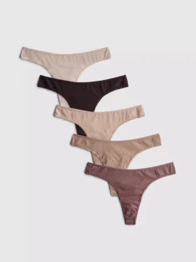 5er-Pack neutrale Baumwoll-Tangas