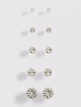 5er-Pack Ohrstecker mit Edelsteinen 5er-Pack Ohrstecker mit Edelsteinen