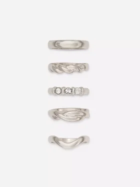 5er-Pack Ringe in verschiedenen Designs 5er-Pack Ringe in verschiedenen Designs