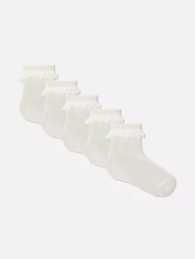 5er-Pack Socken mit Rüschenbesatz