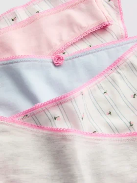 5er-Pack String-Tanga mit hohem Baumwollanteil