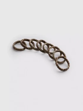 6er-Pack Haargummis mit Leopardenmuster