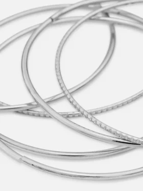 6er-Pack polierte Metallarmreifen 6er-Pack polierte Metallarmreifen