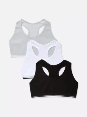 7–15 Jahre | 3er-Pack Racerback-Crop-Tops