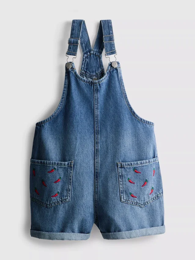 7–15 Jahre | bestickte Jeans-Latzhose 7–15 Jahre | bestickte Jeans-Latzhose