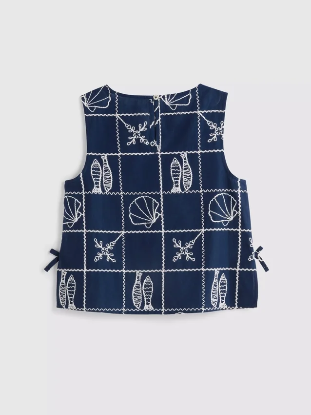 7–15 Jahre | bestickte, ärmellose Bluse 7–15 Jahre | bestickte, ärmellose Bluse