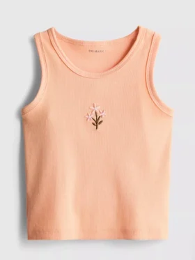 7–15 Jahre | besticktes, geripptes Tanktop