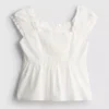 7–15 Jahre | Bluse mit gerafftem, quadratischem Ausschnitt 7–15 Jahre | Bluse mit gerafftem, quadratischem Ausschnitt