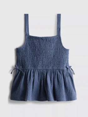 7–15 Jahre | geraffte Bluse mit Schleife