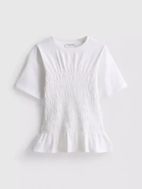 7–15 Jahre | gerafftes Peplum-Hemd
