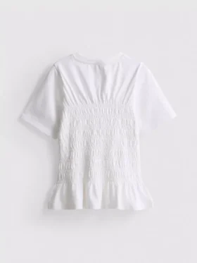7–15 Jahre | gerafftes Peplum-Hemd