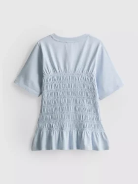 7–15 Jahre | gerafftes Peplum-Hemd