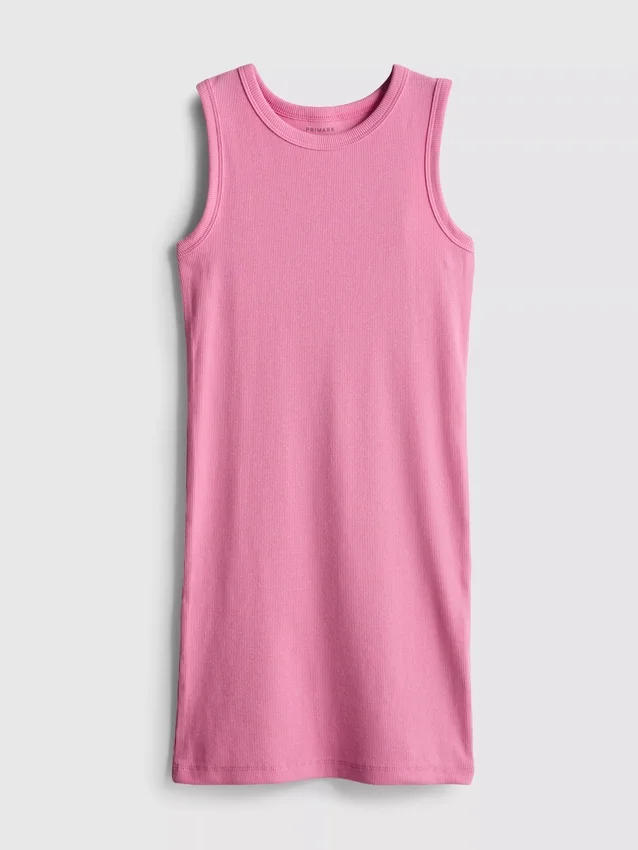 7–15 Jahre | geripptes, ärmelloses Kleid 7–15 Jahre | geripptes, ärmelloses Kleid