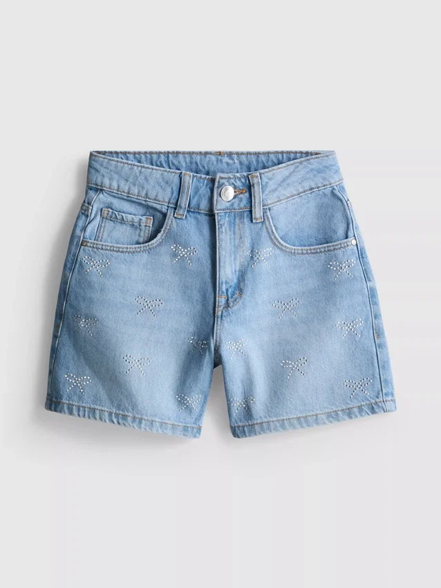 7–15 Jahre | Jeans-Shorts mit Strassschleife 7–15 Jahre | Jeans-Shorts mit Strassschleife