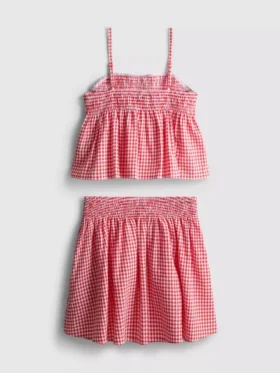7–15 Jahre | Set aus Gingham-Bluse und -Röcken