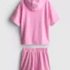 7–15 Jahre | Set aus Kapuzen-Frottee-Pullover und Shorts 7–15 Jahre | Set aus Kapuzen-Frottee-Pullover und Shorts