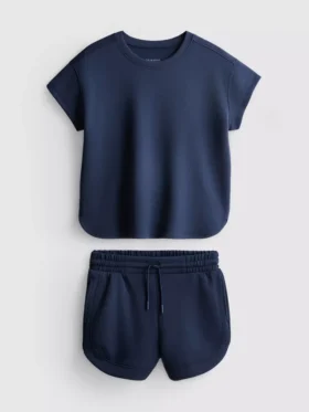 7–15 Jahre | Set aus kastenförmigem T-Shirt und Läufershorts