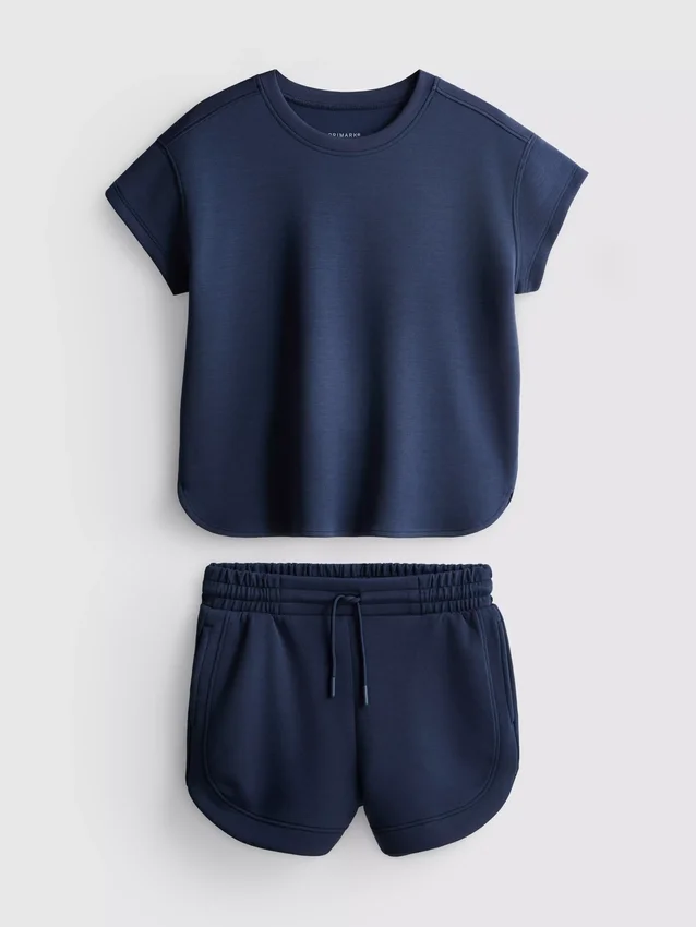 7–15 Jahre | Set aus kastenförmigem T-Shirt und Läufershorts 7–15 Jahre | Set aus kastenförmigem T-Shirt und Läufershorts