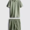 7–15 Jahre | Set aus strukturiertem Poloshirt und Shorts 7–15 Jahre | Set aus strukturiertem Poloshirt und Shorts