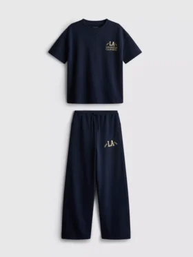 7–15 Jahre | Set aus T-Shirt und Jogginghose mit weitem Bein