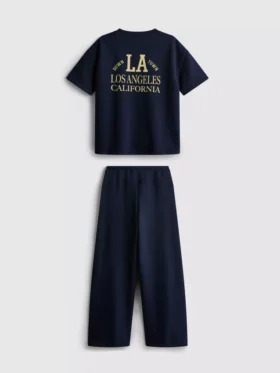 7–15 Jahre | Set aus T-Shirt und Jogginghose mit weitem Bein