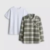 7–15 Jahre | Set aus T-Shirt und Karohemd 7–15 Jahre | Set aus T-Shirt und Karohemd