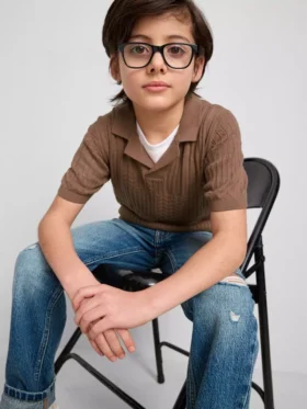 7–15 Jahre | Strick-Poloshirt