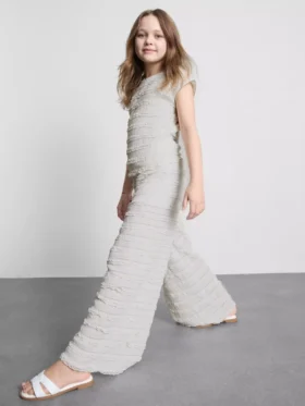 7–15 Jahre | Strukturierte Hose mit weitem Bein