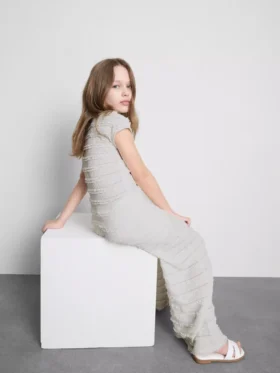 7–15 Jahre | Strukturierte Hose mit weitem Bein