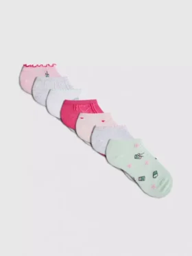 7er-Pack gemusterte Einlegesocken für Schuhe