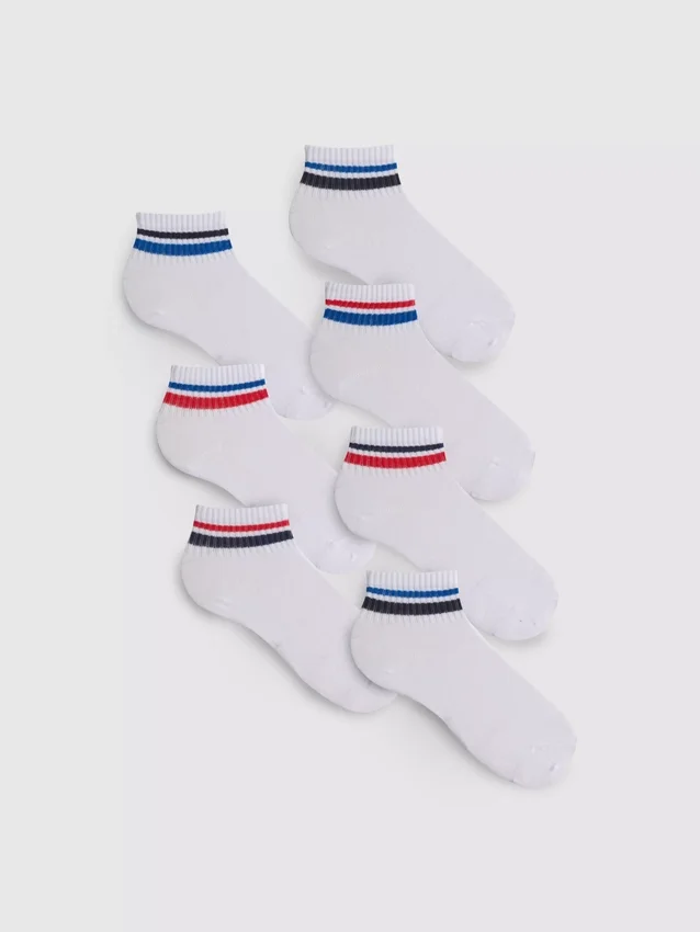 7er-Pack gestreifte Knöchelsocken 7er-Pack gestreifte Knöchelsocken