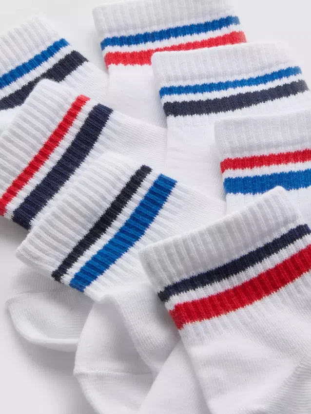 7er-Pack gestreifte Knöchelsocken 7er-Pack gestreifte Knöchelsocken
