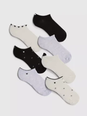 7er-Pack Herz-Sneaker-Socken