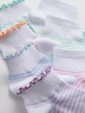 7er-Pack mehrfarbige gestreifte Socken