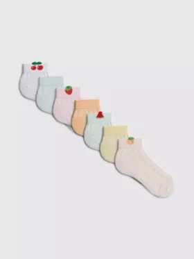 7er-Pack Socken mit Fruchtmotiv