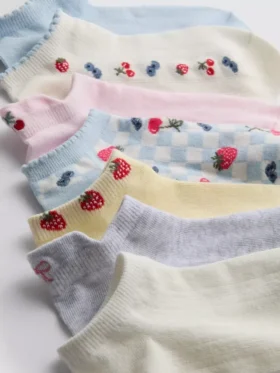 7er-Pack Socken mit Fruchtmotiven