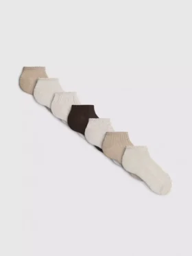7er-Pack strukturierte Sneaker-Socken