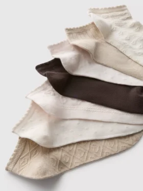 7er-Pack strukturierte Sneaker-Socken