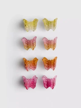 8er-Pack Schmetterlings-Haarspangen
