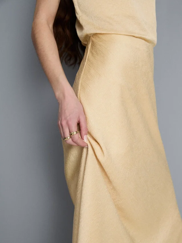 A-Linien-Maxirock aus Satin A-Linien-Maxirock aus Satin