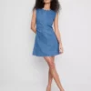 A-Linien-Minikleid aus Baumwoll-Denim A-Linien-Minikleid aus Baumwoll-Denim