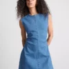 A-Linien-Minikleid aus Baumwoll-Denim A-Linien-Minikleid aus Baumwoll-Denim