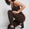 Aktiv-Leggings mit hohem Bund im Leopardenmuster Aktiv-Leggings mit hohem Bund im Leopardenmuster